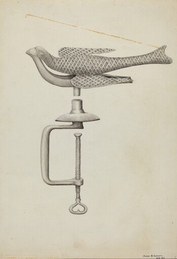 Silver Bird Sewing Holder