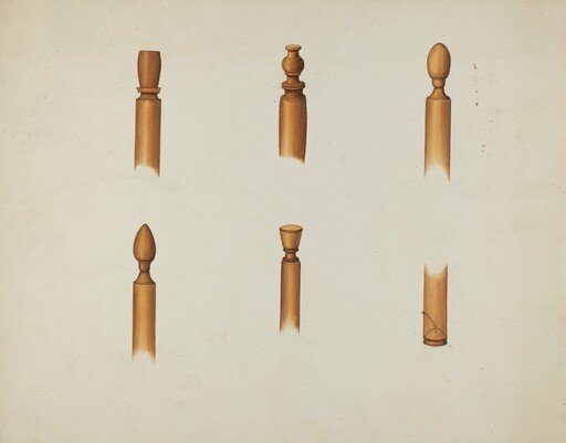 Shaker Chair Finials and Ball & Socket Foot