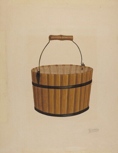Shaker Wooden Bucket