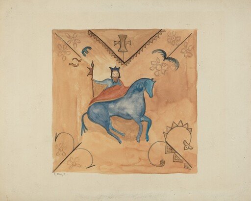 St. George (Painted on Deerskin)