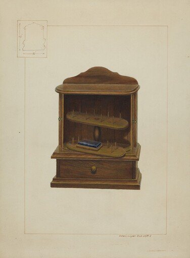 Walnut Spool Cabinet