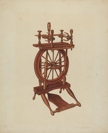 Wood Spinning Wheel