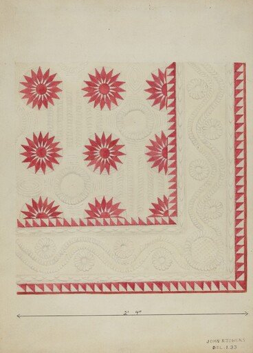 Quilted Applique Coverlet
