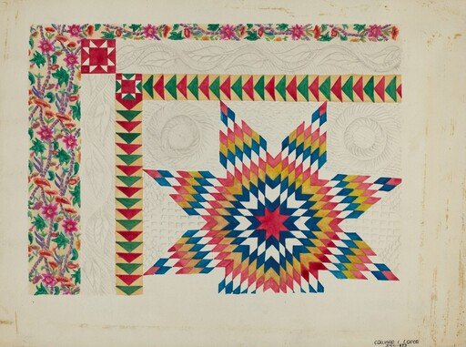 Quilted Applique Coverlet