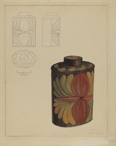 Toleware Tea Caddy