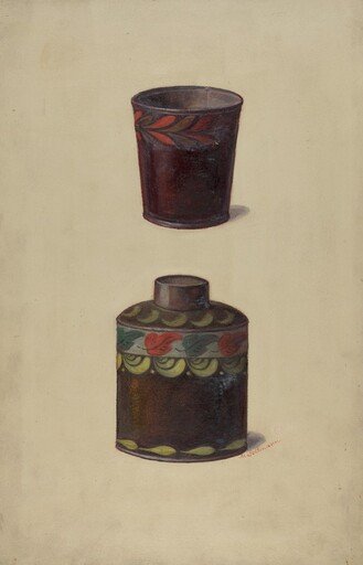 Toleware Tin Cannister