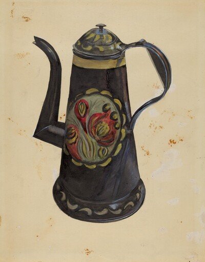 Toleware Coffee Pot