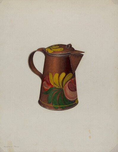 Toleware Syrup Pot