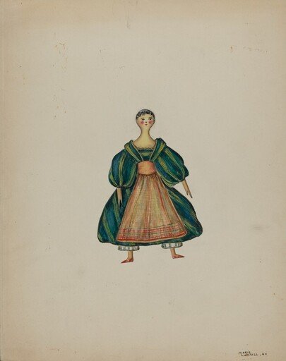 Old American Wooden Doll