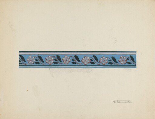 Wall Paper Border on Bandbox Lid