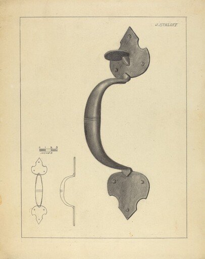 Door Handle with Thumb Press