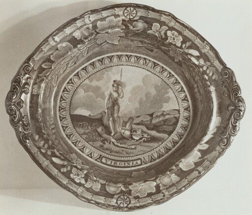 Flat Dish - Virginia State Arms