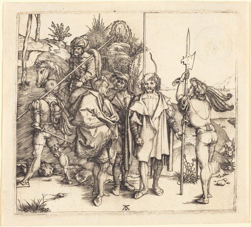 Five Soldiers and a Turk on Horseback