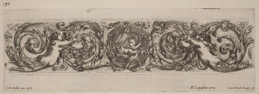 Ornamental Frieze with Cupid and Psyche