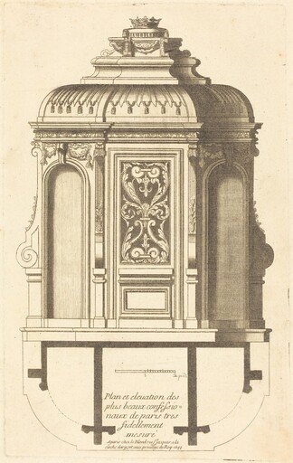 Plan et elevation des plus beaux confessionnaux de Paris, tres fidelemant mesure