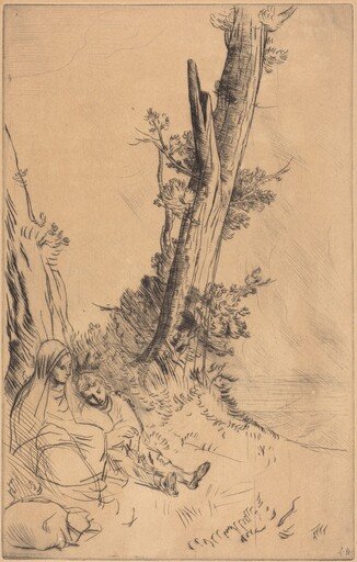 Travelers Resting (Les voyageurs fatigues)