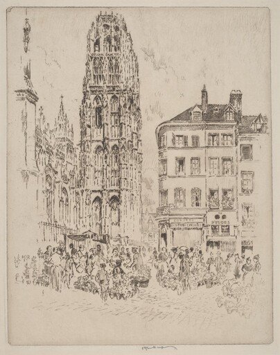 Flower Market and Butter Tower, Rouen