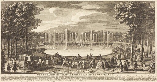 Vue du Bassin de Neptune dans le Jardin de Versailles