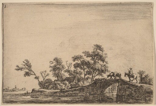 Rider and Flock on a Bridge