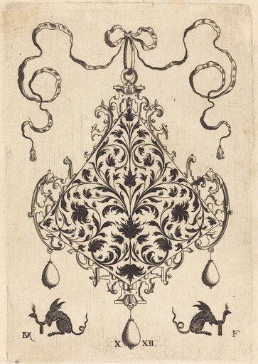 Large Pendant, Ornamental Foliage Design