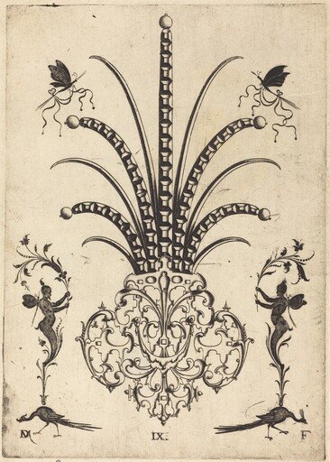 Brooch with Table-Stones, Butterflies at  Top, and Peacocks and Hermes at Bottom