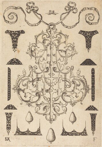Large Pendant, Surrounded by Twelve Small Studs