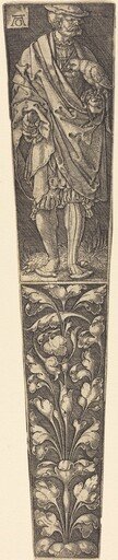 Dagger Sheath with Gentleman Holding a Parrot