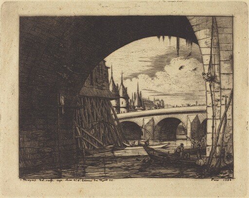 L'arche du Pont Notre-Dame, Paris (An Arch of the Notre-Dame Bridge, Paris)