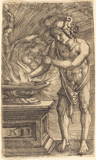 Mucius Scaevola Burning His Hand