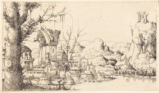River Landscape with the Temptation of Christ
