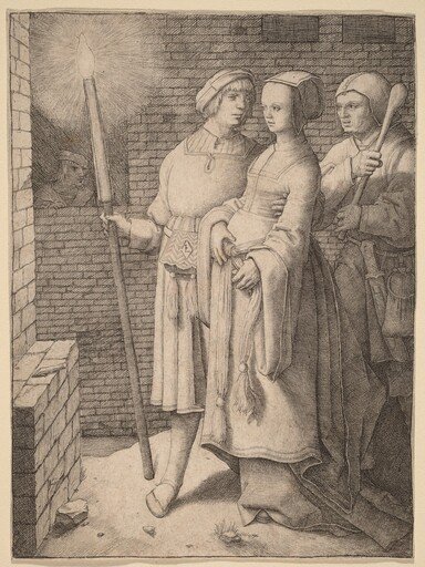 The Man with the Torch and a Woman Followed by a Fool