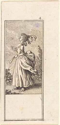 Girl with Fan, Facing Left