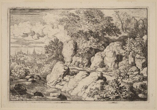 Two Horsemen on a Rocky Path