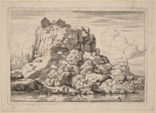 River at the Foot of a High Rock