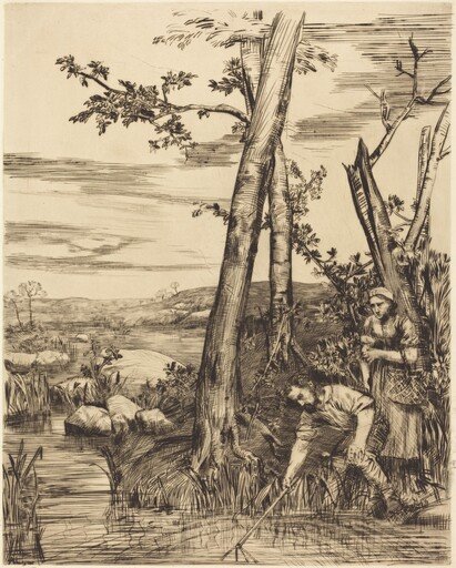 Fishing for Crayfish (Les pecheurs d'ecrevisses)