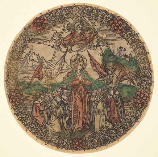 Madonna in a Wreath of Roses