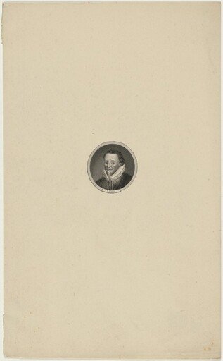 Medallion Portrait of Man in Ruff and  Pointed Beard