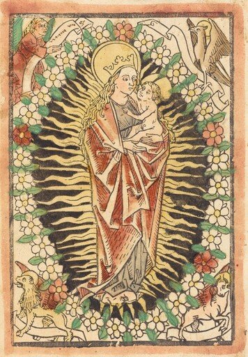 Madonna and Child in a Rosary
