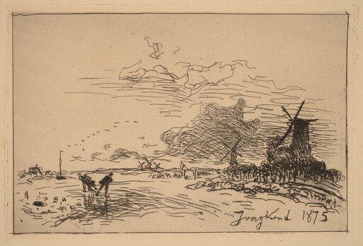 Holland Canal, near Rotterdam (Canal de Hollande, pres de Rotterdam (Hiver))