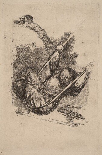 Old Woman on a Swing