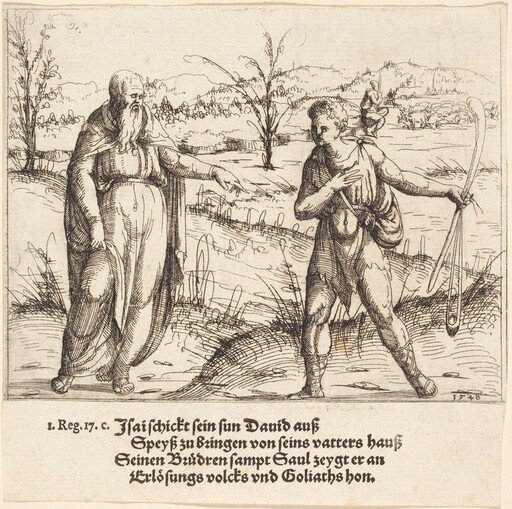 Jesse Sends David to His Brothers and Saul