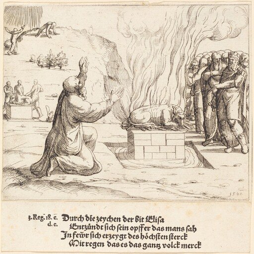 The Rival Sacrifices of Elijah and the Priests of Baal