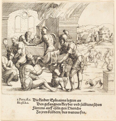 The Men of Ephraim Care for their Captives and Return Them to Jerico