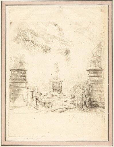 Allégorie sur l'Erection de la Statue de Louis XV (Allegory on the Establishment of a Statue of Louis XV)