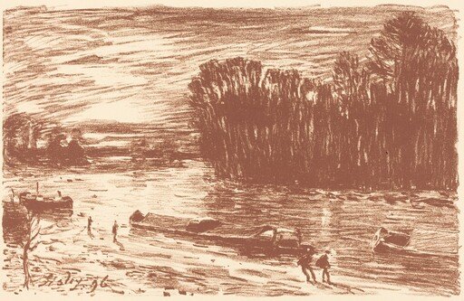 Banks of the Loing near Saint-Mammès (Bords du Loing, pres Saint-Mammès)