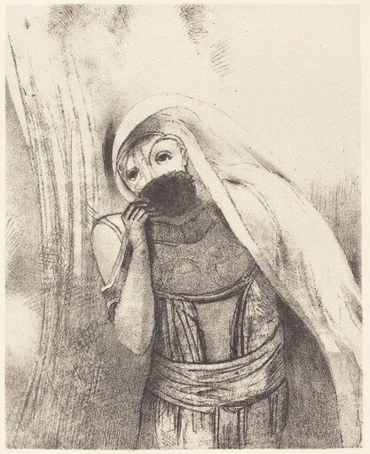Elle tire de sa poitrine une eponge toute noire, la couvre de baisers (She draws from her bosom a sponge, perfectly black, and covers it with kisses)