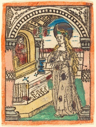 The Virgin in a Robe Embroidered with Ears  of Corn