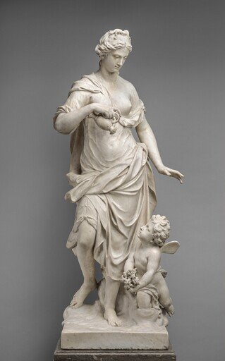 A Garden Allegory: The Dew and Zephyr Cultivating Flowers