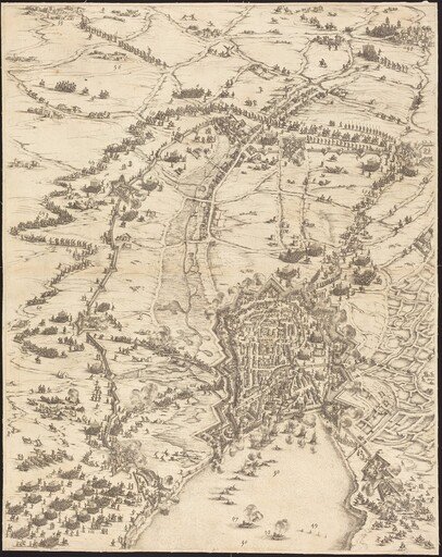 The Siege of La Rochelle [plate 6 of 16;  set comprises 1952.8.97-112]