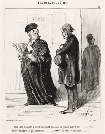 Mon cher monsieur... impossible de plaider votre affaire